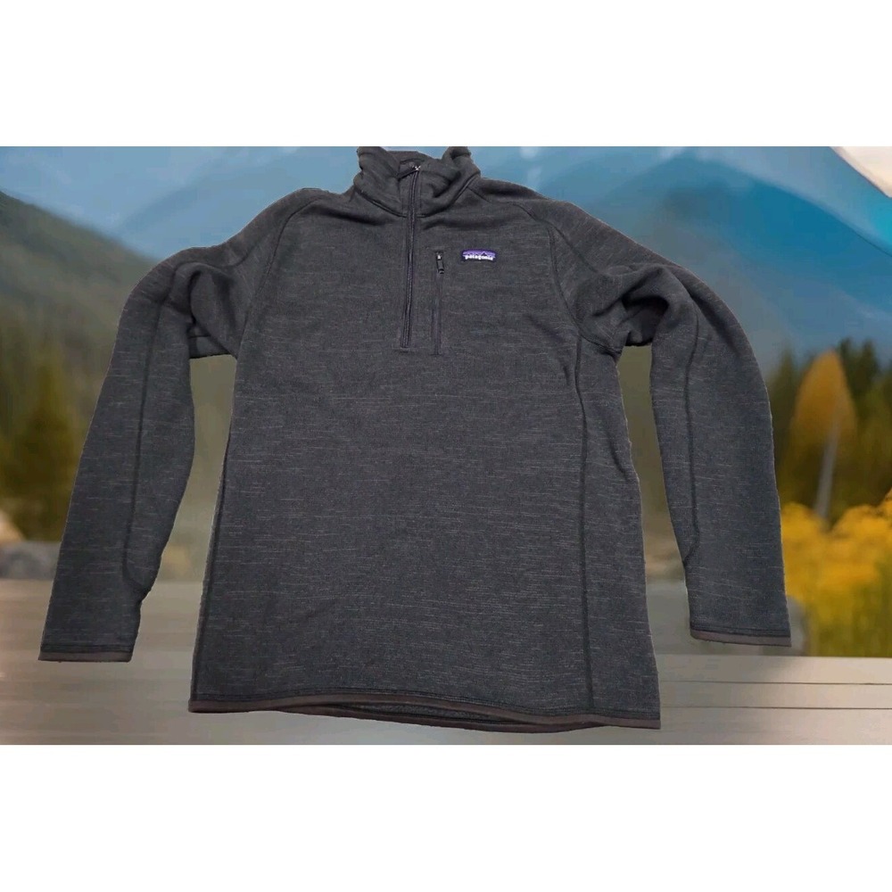Patagonia Better Sweater‎ Pullover Mens Medium Gray Excellent 1/4 Zip Fleece
